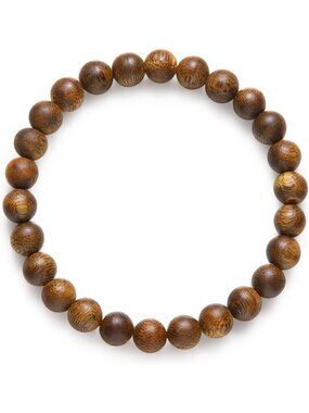 Natural Agarwood Prayer Beads Bracelet - 7mm Round Aromatic Meditation Jewelry